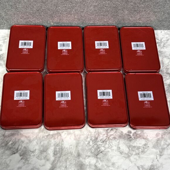 Lot of 8 Holiday Metal Christmas Themed Gift Card Tin Santa Claus READ - Picture 3 of 6